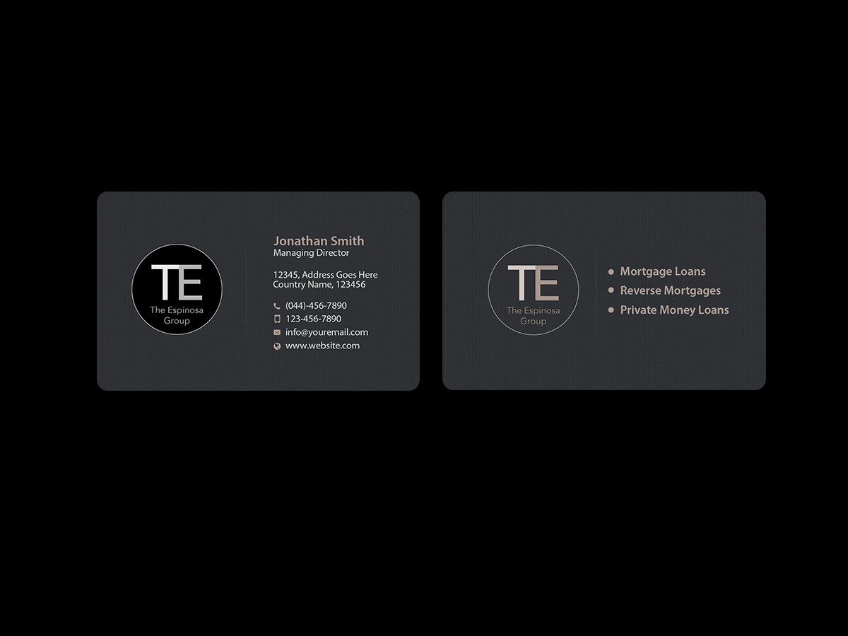 Diseño de Tarjeta de Presentación por Creations Box 2015 para The Espinosa Group | Diseño #13859293