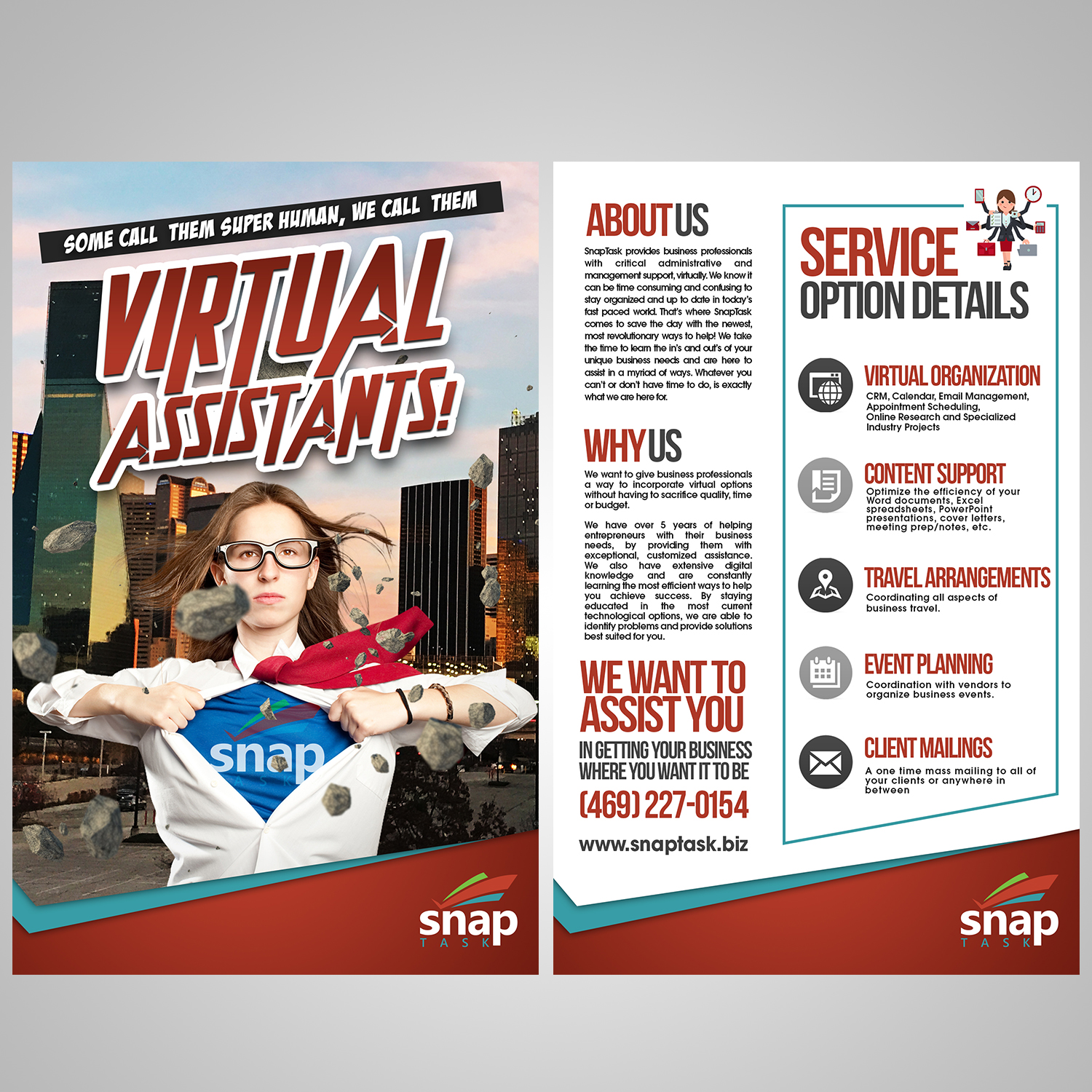 Flyer Design by jeffdefy for SnapTask | Design #13966493