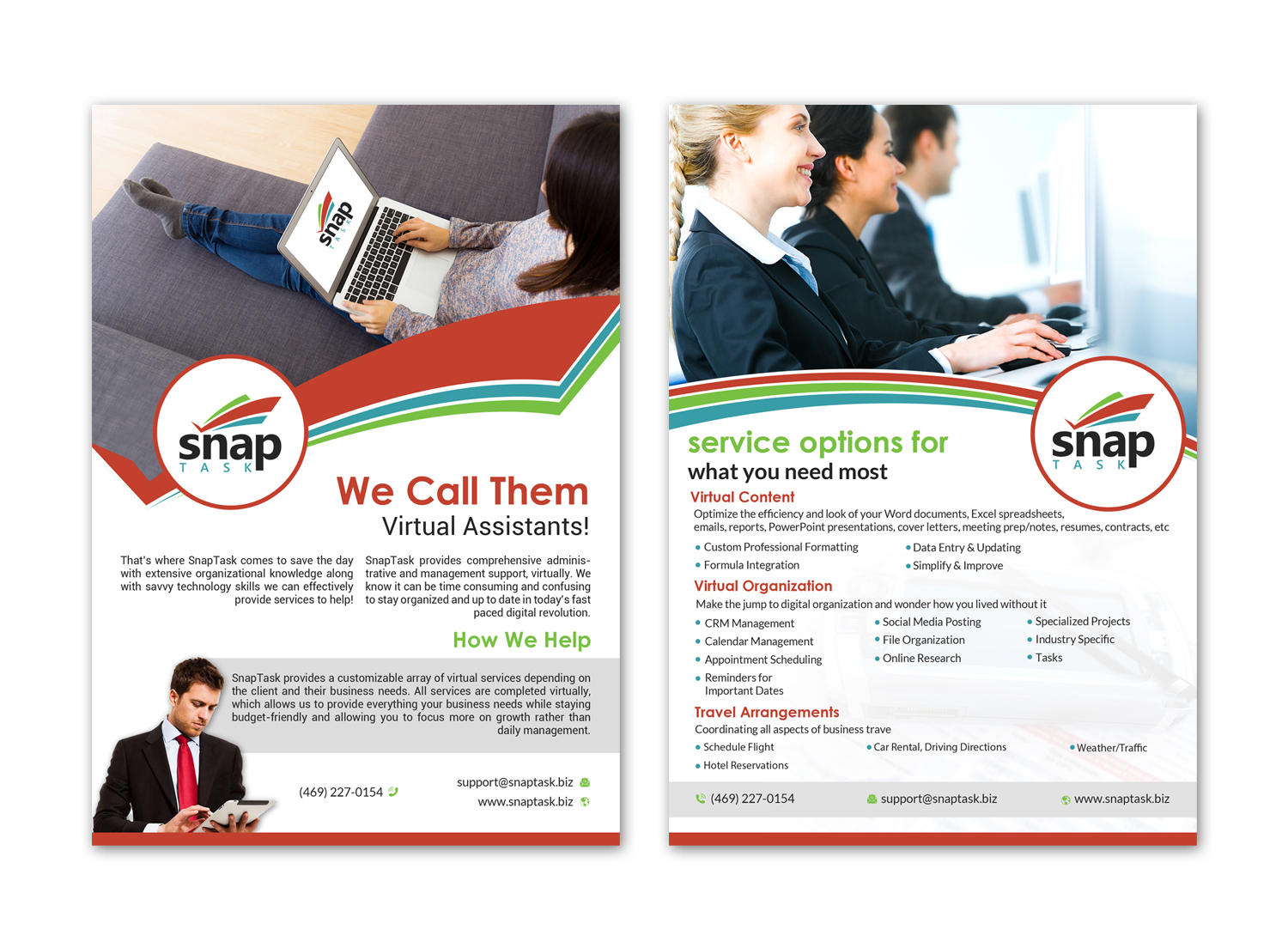 Diseño de Flyer por creative.bugs para SnapTask | Diseño #13793421