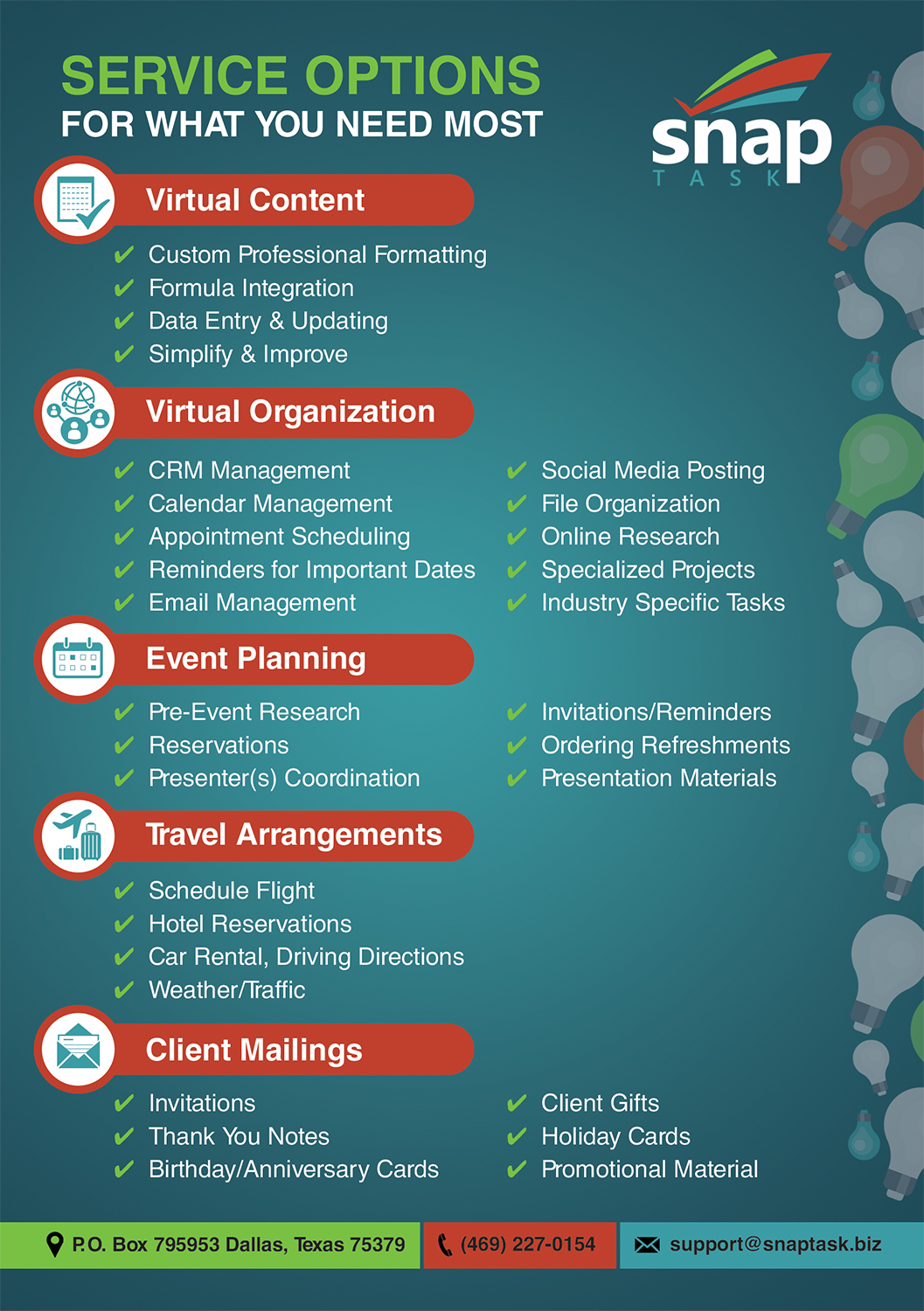 Flyer Design by - SWING - for SnapTask | Design #13835356
