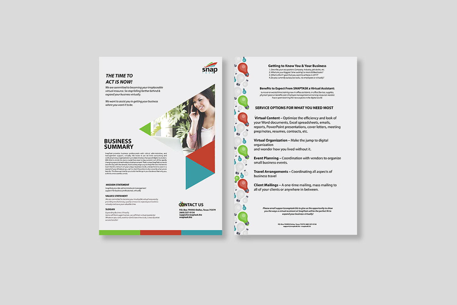 Diseño de Flyer por seventytwostud para SnapTask | Diseño #13813449