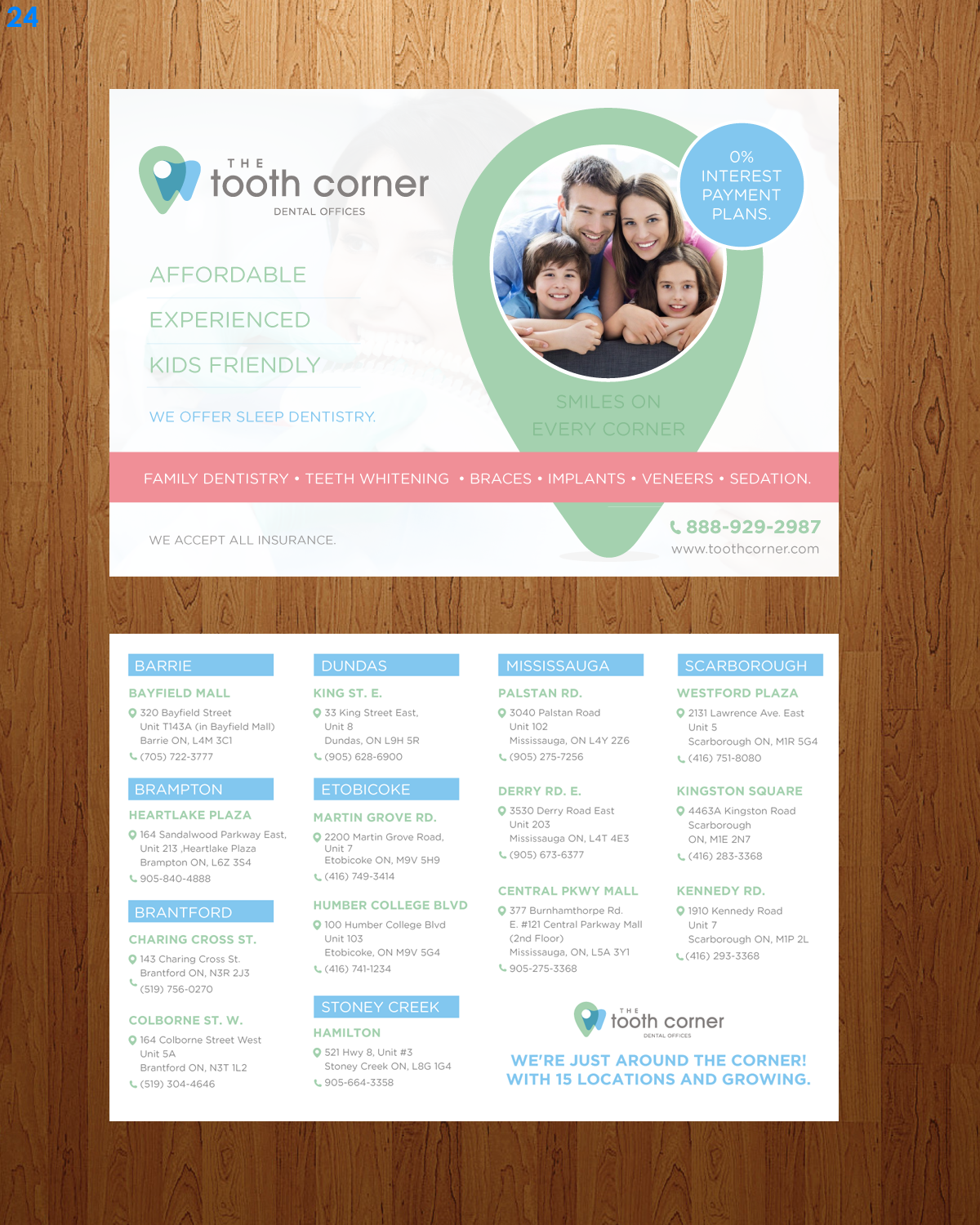 modern feminine flyer design for the tooth corner by uniquedesign10 flyer mall canada