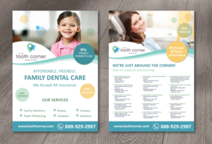 Diseño de Flyer por alex989 para The Tooth Corner  | Diseño: #13812513