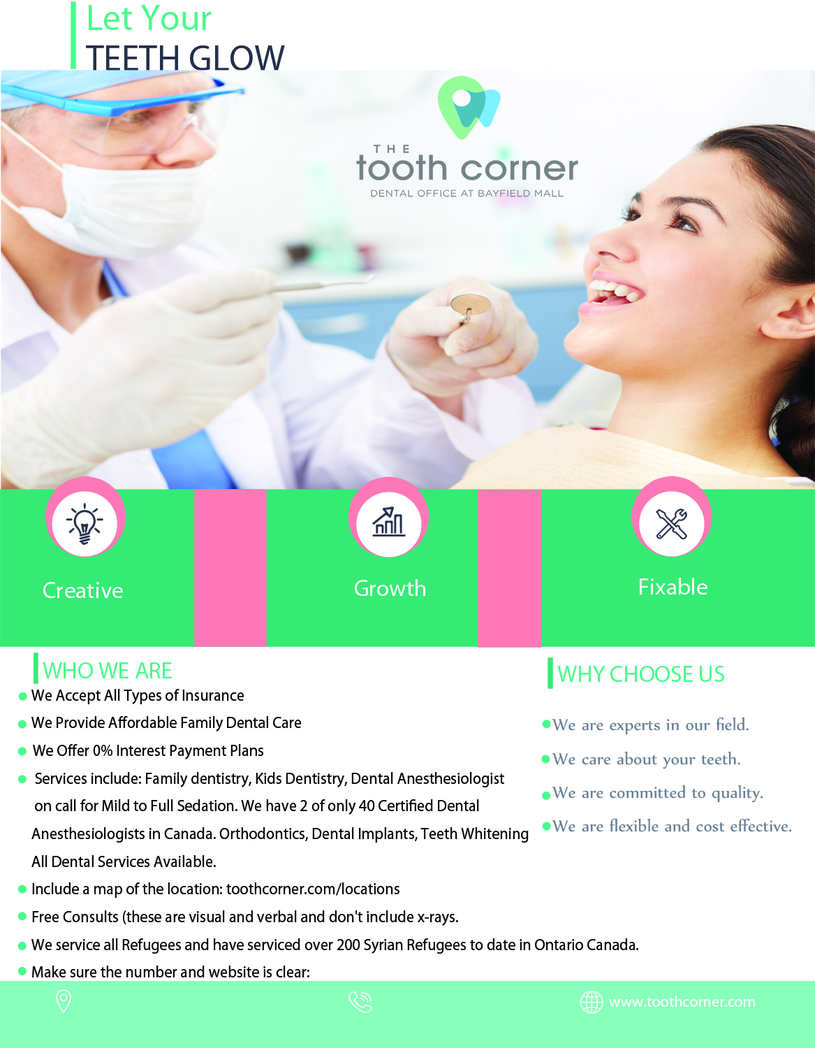 Flyer Design by Kowzi for The Tooth Corner  | Design #13790751