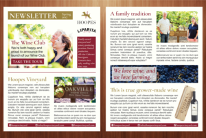 Newsletter Design by Ekanite for Hoopes Vineyard  | Design: #14149005