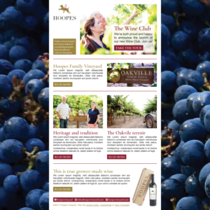 Newsletter Design by Ekanite for Hoopes Vineyard  | Design: #14161539