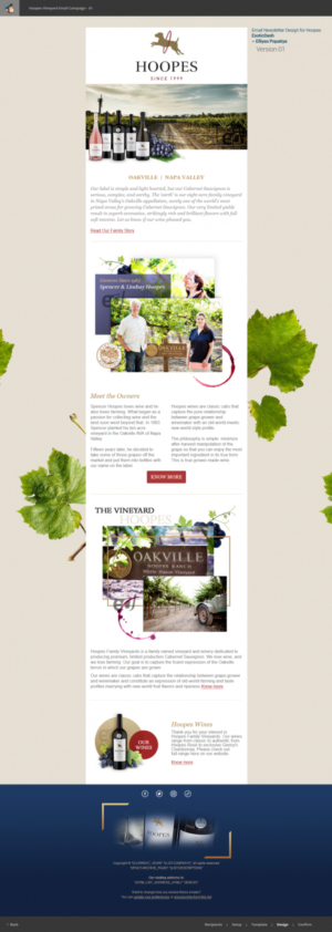 Newsletter Design by ExoticDash for Hoopes Vineyard  | Design: #14286775