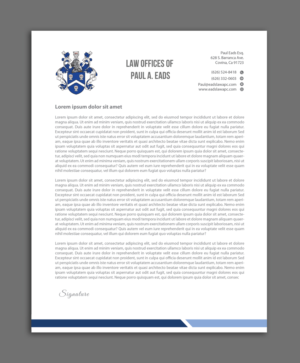 Letterhead Design by AbyJohns for Law Offices of Paul Eads | Design: #13807835