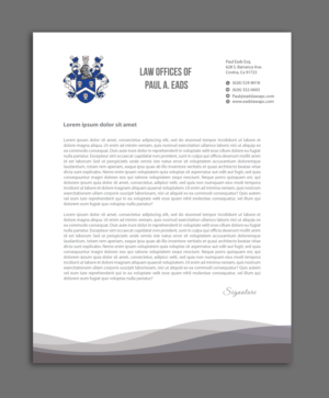 Letterhead Design by AbyJohns for Law Offices of Paul Eads | Design: #13807836
