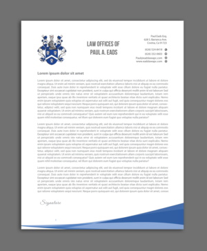 Letterhead Design by AbyJohns for Law Offices of Paul Eads | Design: #13807838