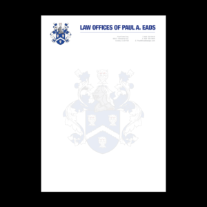Letterhead Design by Birdesign for Law Offices of Paul Eads | Design: #13800514