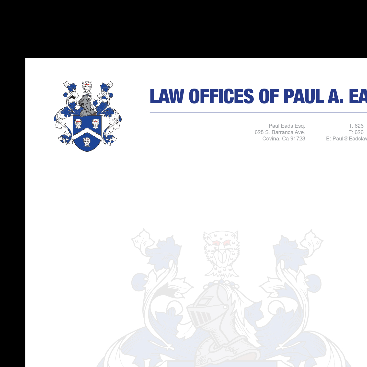 Letterhead Design by Birdesign for Law Offices of Paul Eads | Design #13800515
