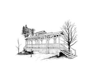 Illustration of a Covered Bridge for a Wine Label | Diseño Con Ilustración por Gree™