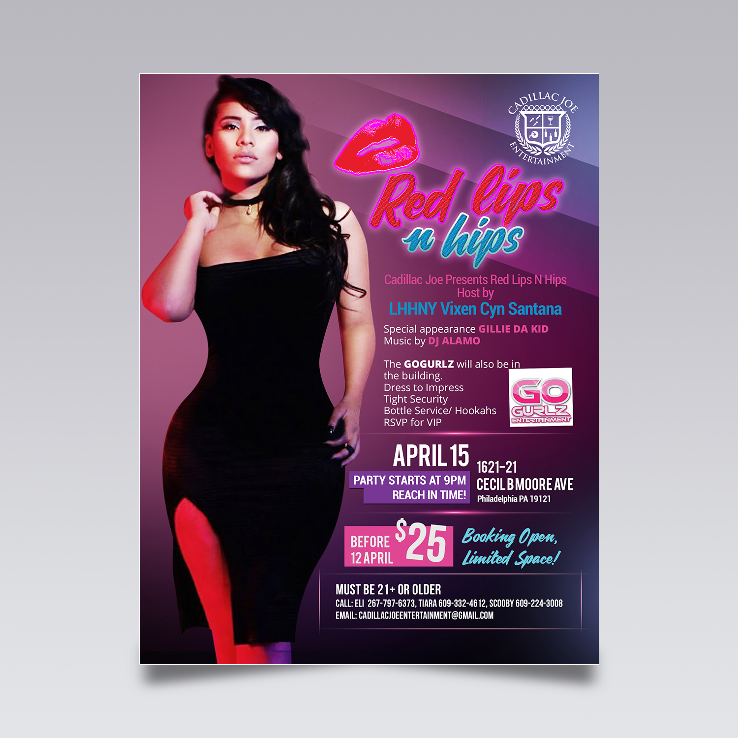 Flyer-Design von VEGA-Designs für Cadillac Joe Entertainment | Design #13835548