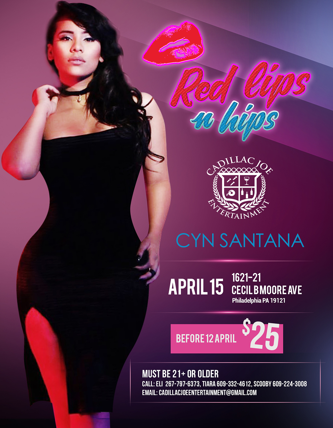 Diseño de Flyer por VEGA-Designs para Cadillac Joe Entertainment | Diseño #13866317