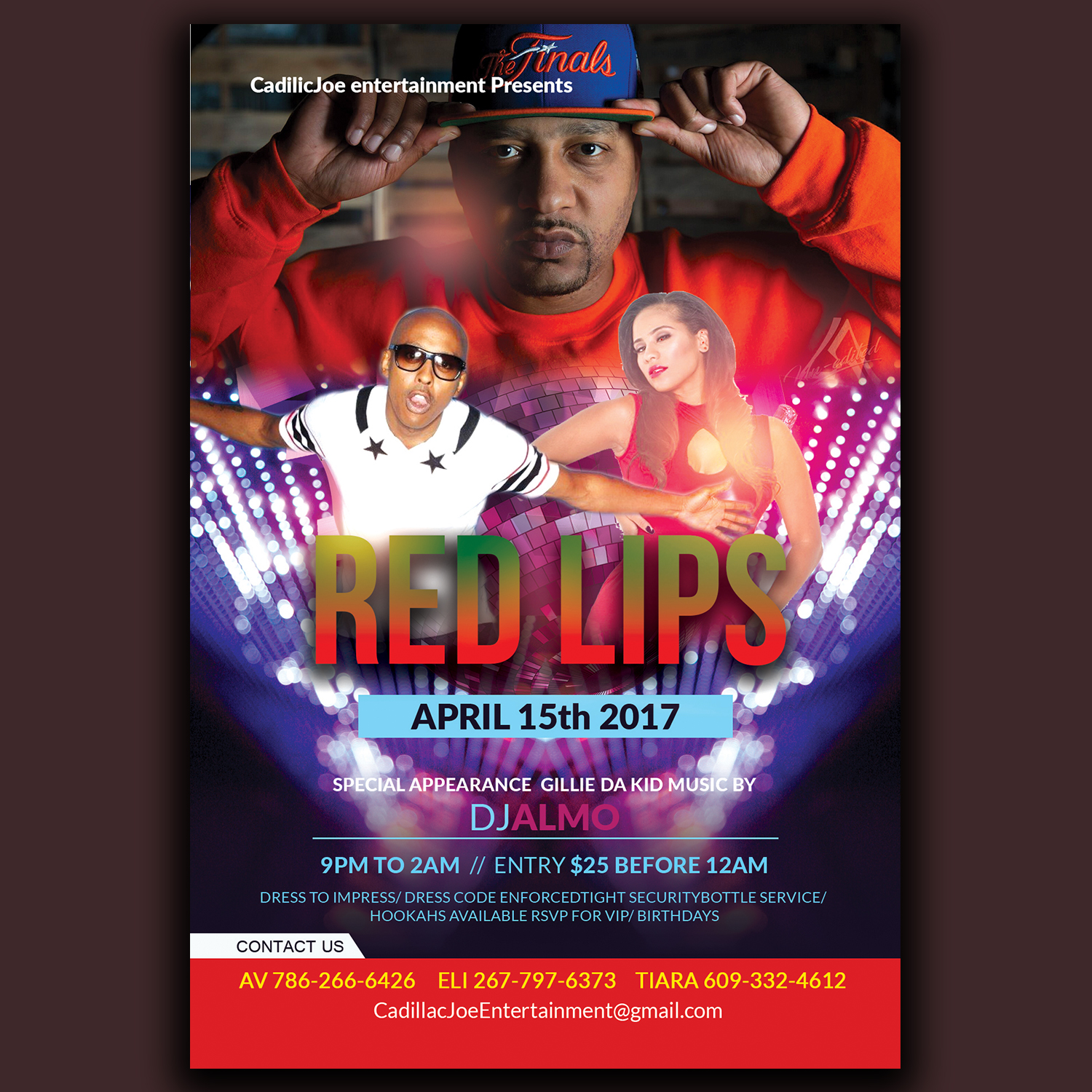 Diseño de Flyer por Venkat para Cadillac Joe Entertainment | Diseño #13792114