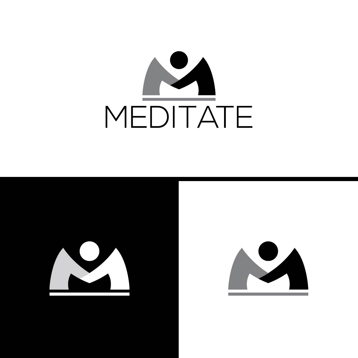Logo Design by 3Guys for Meditate LLC | Design #13801448