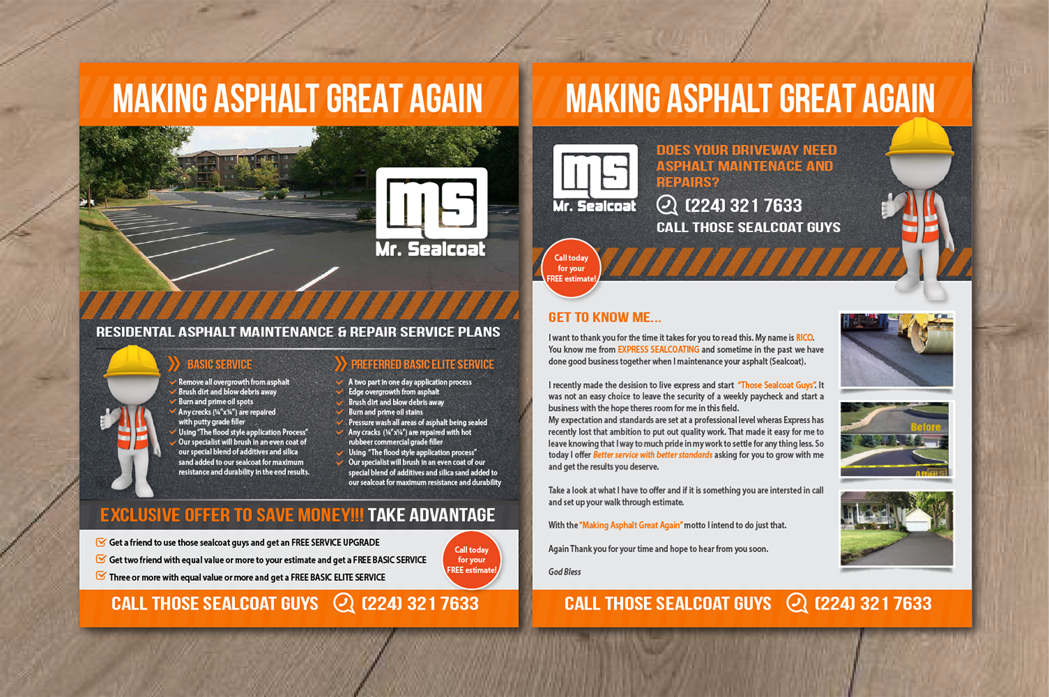 Flyer Design by alex989 for THOSE SEALCOAT GUYS | Design #13817755