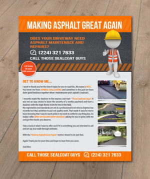 Flyer Design by alex989 for THOSE SEALCOAT GUYS | Design: #13824985