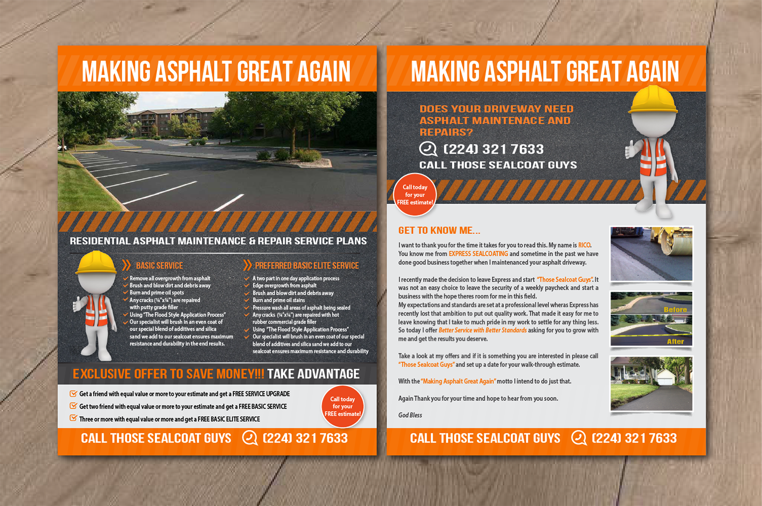 Flyer Design by alex989 for THOSE SEALCOAT GUYS | Design #13869091