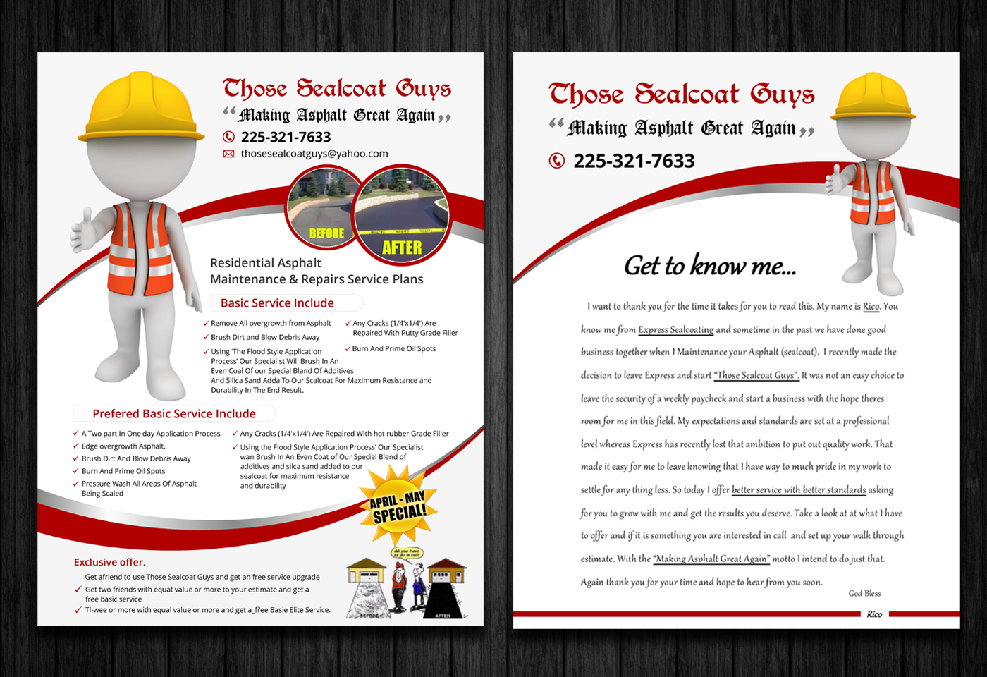 Flyer Design by ecorokerz for THOSE SEALCOAT GUYS | Design #13819188