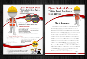 Flyer Design by ecorokerz for THOSE SEALCOAT GUYS | Design: #13819188