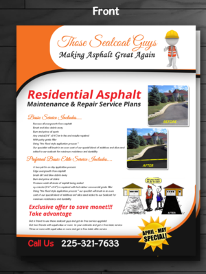 Flyer Design by innovative earth for THOSE SEALCOAT GUYS | Design: #13819065