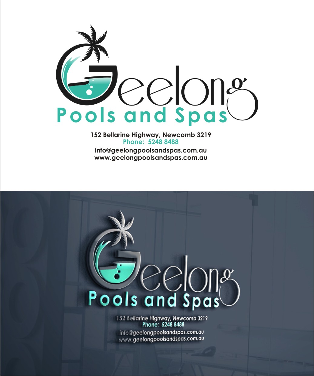 Logo Design by Soul Light for Geelong Pools and Spas | Design #13810859