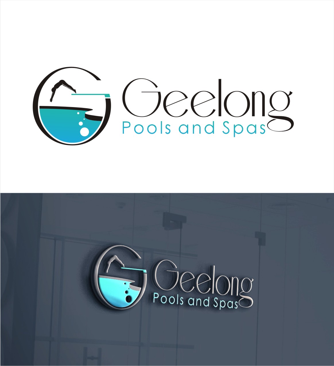 Logo Design by Soul Light for Geelong Pools and Spas | Design #14138877