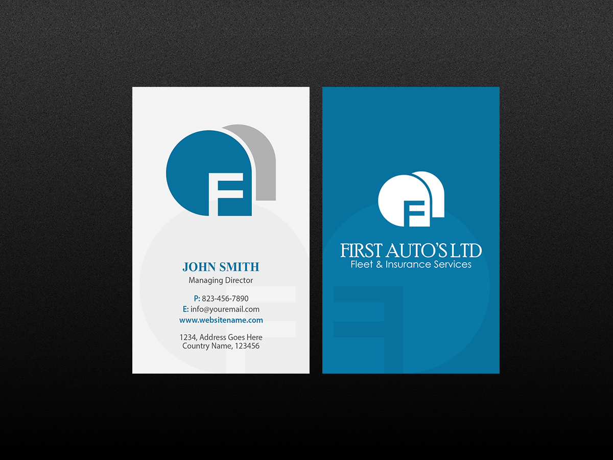 Diseño de Tarjeta de Presentación por Creations Box 2015 para First Autos Ltd | Diseño #13823035