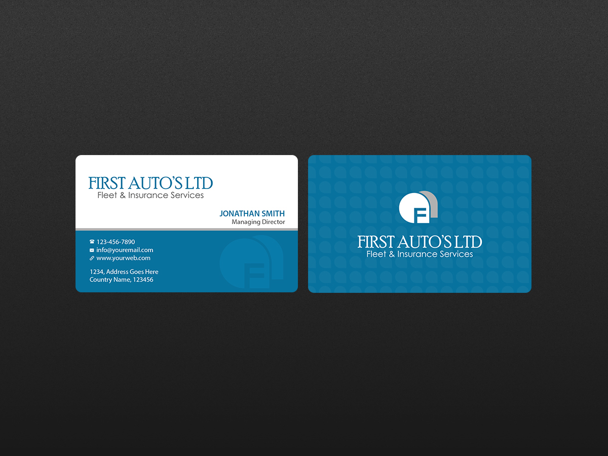 Business Card Design by Creations Box 2015 for First Autos Ltd | Design #13823037