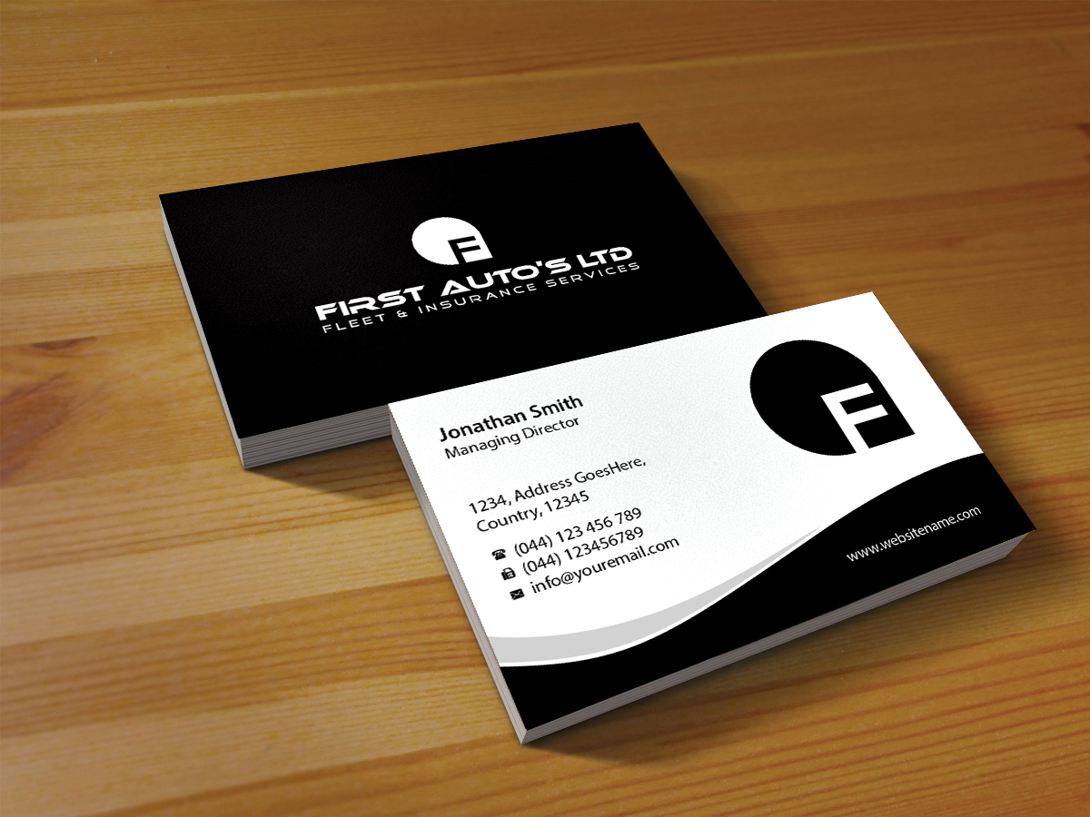 Business Card Design by Creations Box 2015 for First Autos Ltd | Design #13823038
