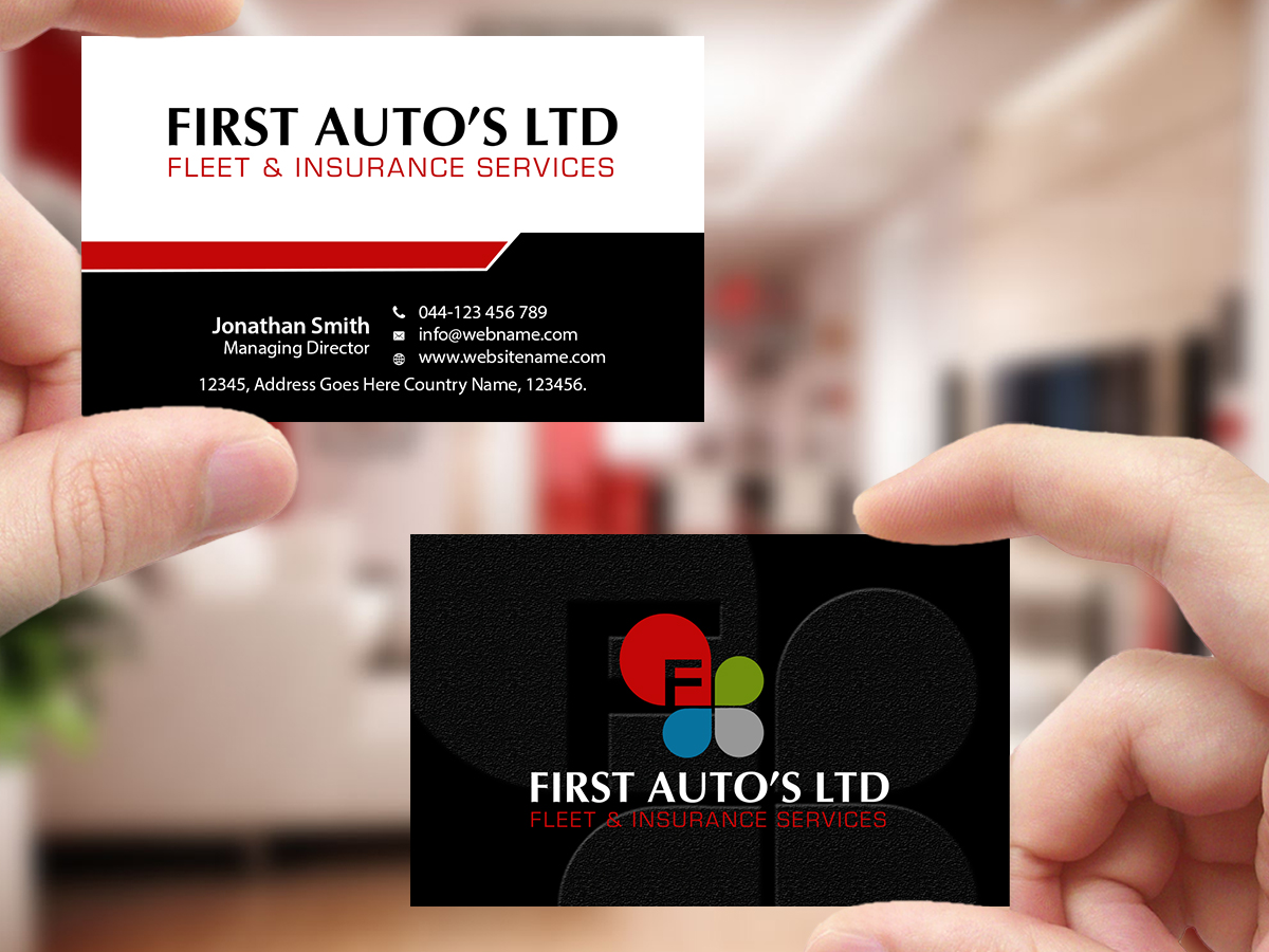 Business Card Design by Creations Box 2015 for First Autos Ltd | Design #13823046