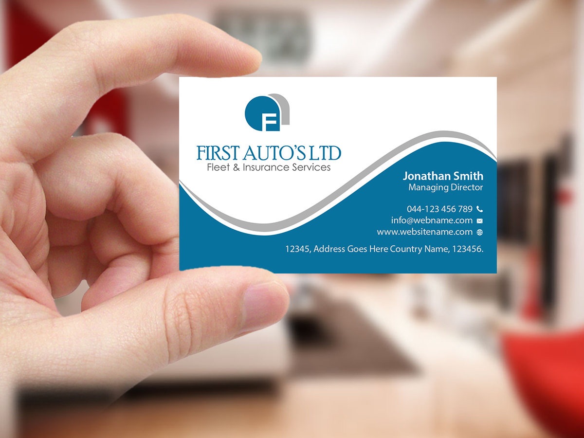 Visitenkarten-Design von Creations Box 2015 für First Autos Ltd | Design #13823047