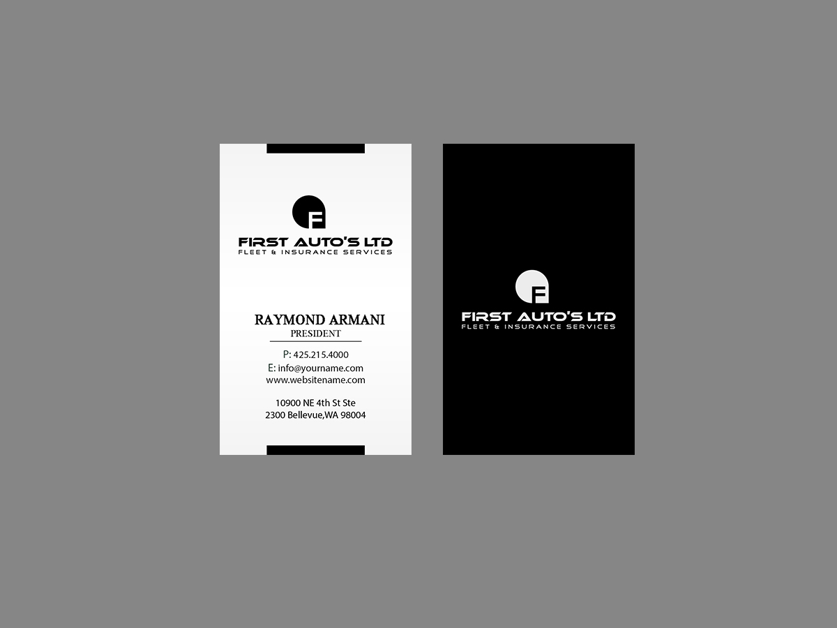 Business Card Design by Creations Box 2015 for First Autos Ltd | Design #13823099