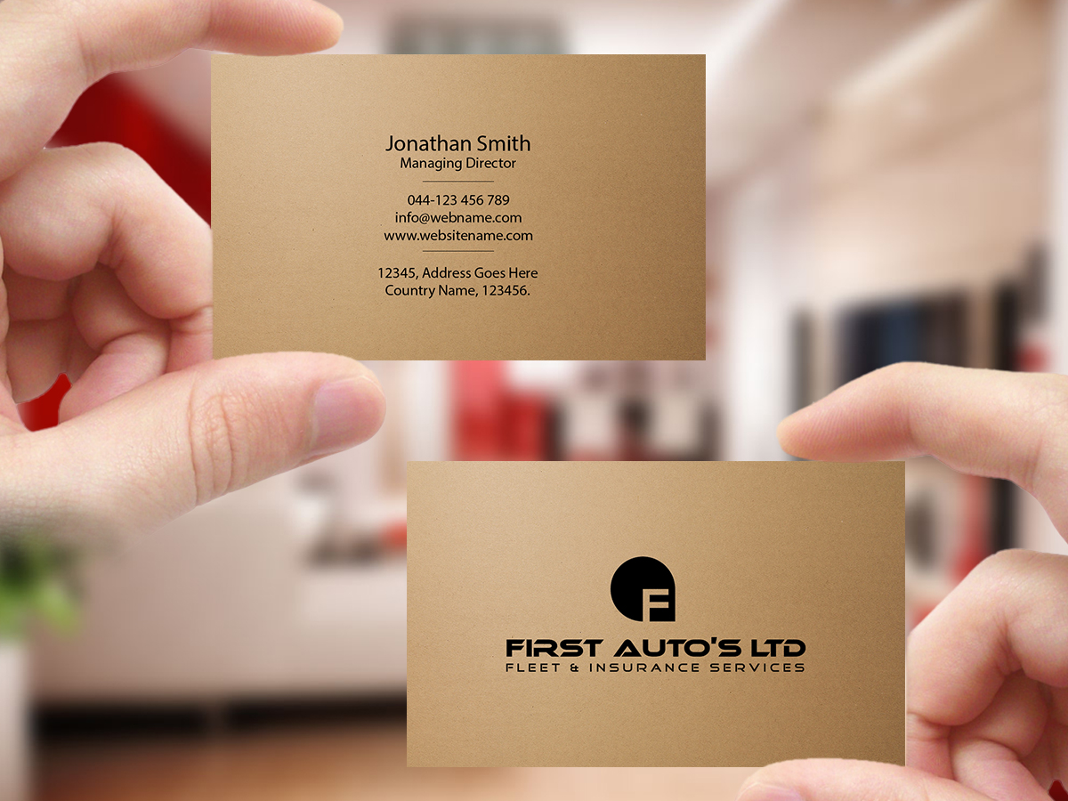 Diseño de Tarjeta de Presentación por Creations Box 2015 para First Autos Ltd | Diseño #13823104