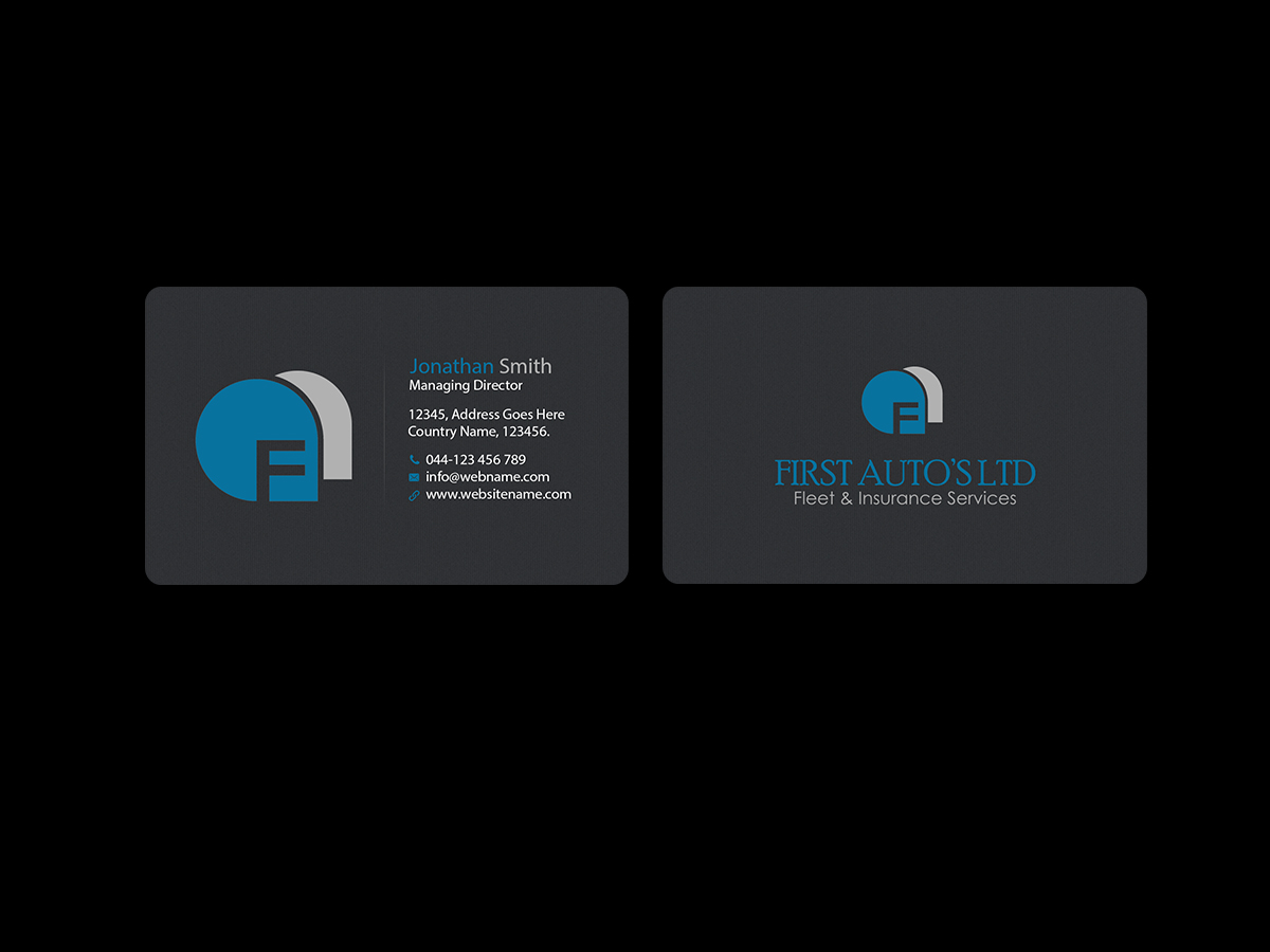 Visitenkarten-Design von Creations Box 2015 für First Autos Ltd | Design #13823110