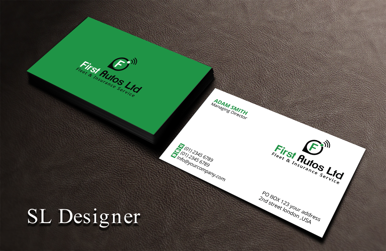 Business Card Design by SL Designer for First Autos Ltd | Design #13802076