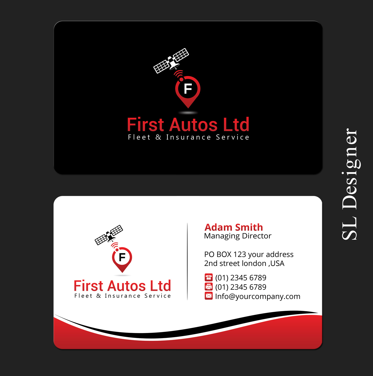 Business Card Design by SL Designer for First Autos Ltd | Design #13842507