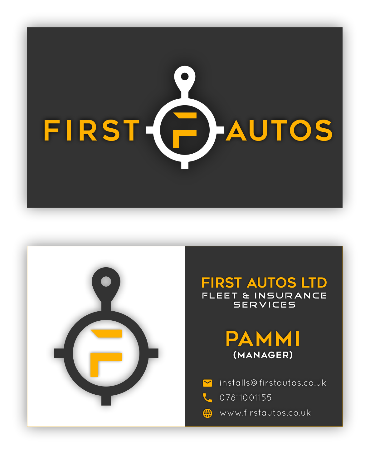 Design de Carte de Visite par Pammi Sarty pour First Autos Ltd | Design #13831499