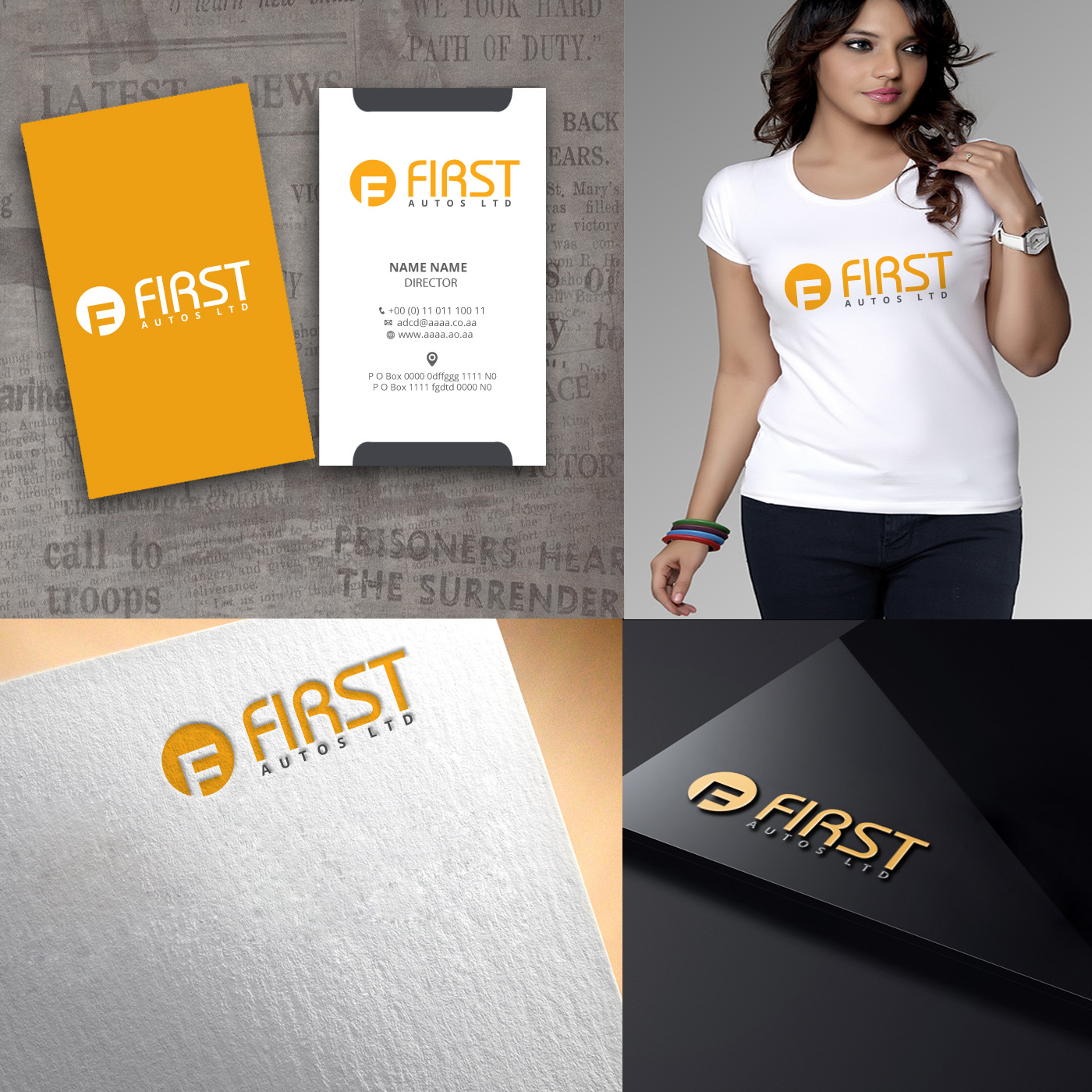 Visitenkarten-Design von zebronicgraphic für First Autos Ltd | Design #13823383