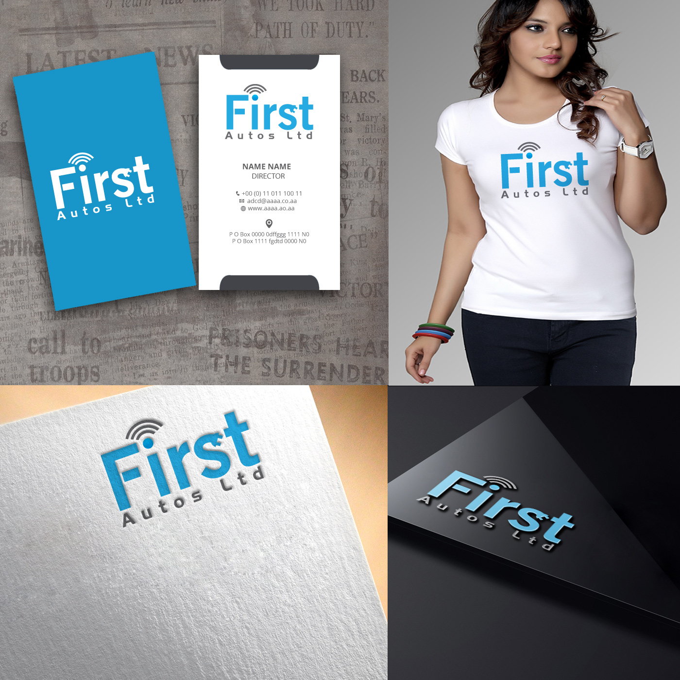 Business Card Design by zebronicgraphic for First Autos Ltd | Design #13823384