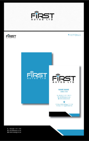 Business Card Design by zebronicgraphic for First Autos Ltd | Design: #13840076