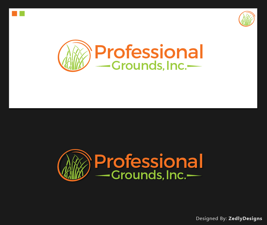 Upmarket, Elegant, Landscape Logo Design for Professional Grounds, Inc