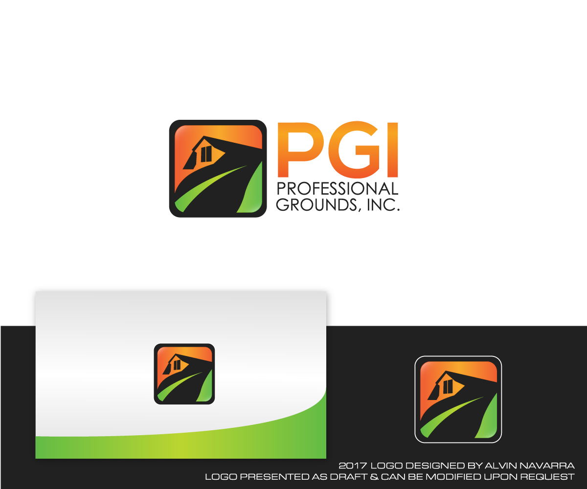 Upmarket, Elegant, Landscape Logo Design for Professional Grounds, Inc