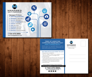 Postcard Design by Designers Hub for Managed IT Force, LLC | Design: #13851383