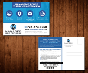 Postcard Design by Designers Hub for Managed IT Force, LLC | Design: #13858875