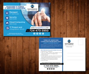 Postcard Design by Designers Hub for Managed IT Force, LLC | Design: #13864076