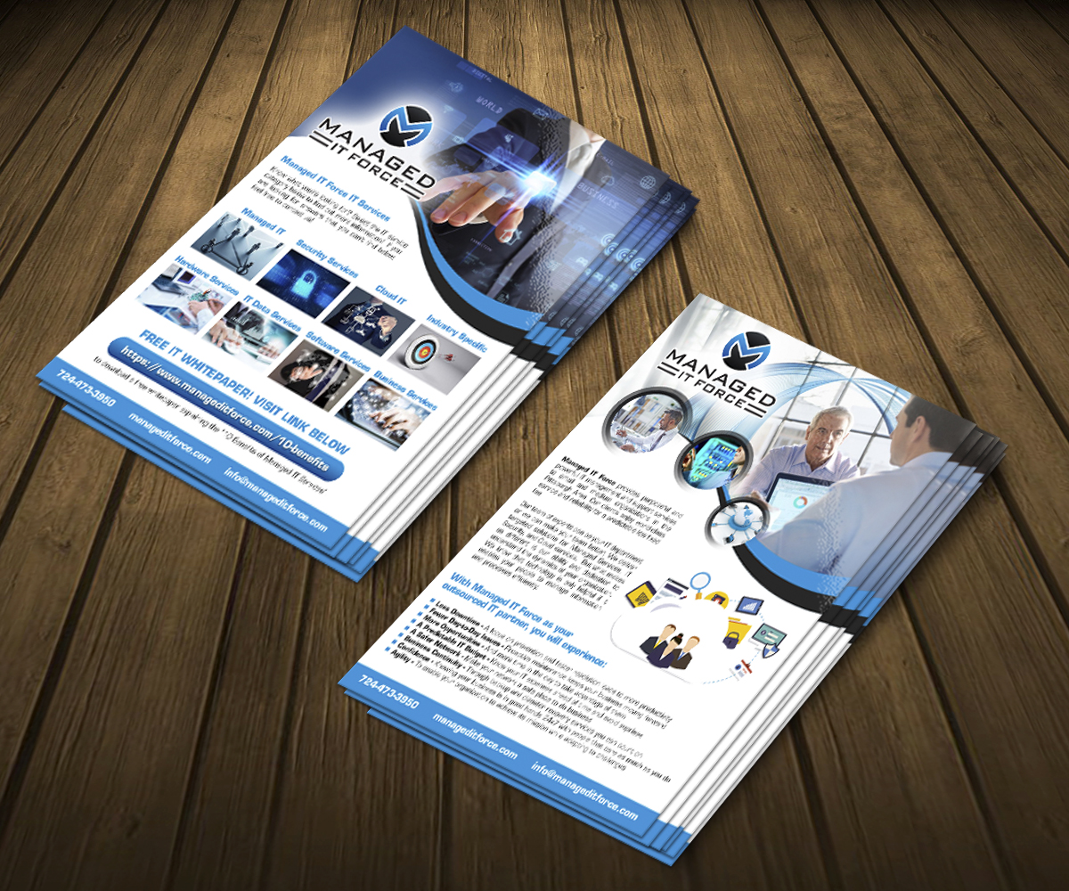 Postkarten-Design von jeffdefy für Managed IT Force, LLC | Design #13805294