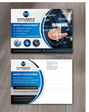 Postcard Design by alex989 for Managed IT Force, LLC | Design: #13812452